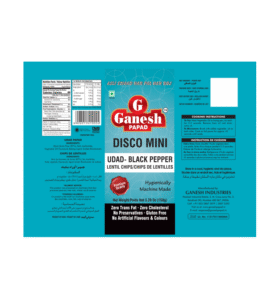 DISCO MINI UDAD BLACK PEPPER PAPAD